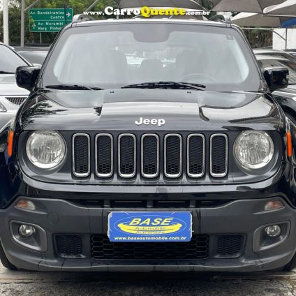 JEEP   RENEGADE LONGITUDE 1.8 4X2 FLEX 16V AUT.   PRETO 2016 1.8 FLEX
