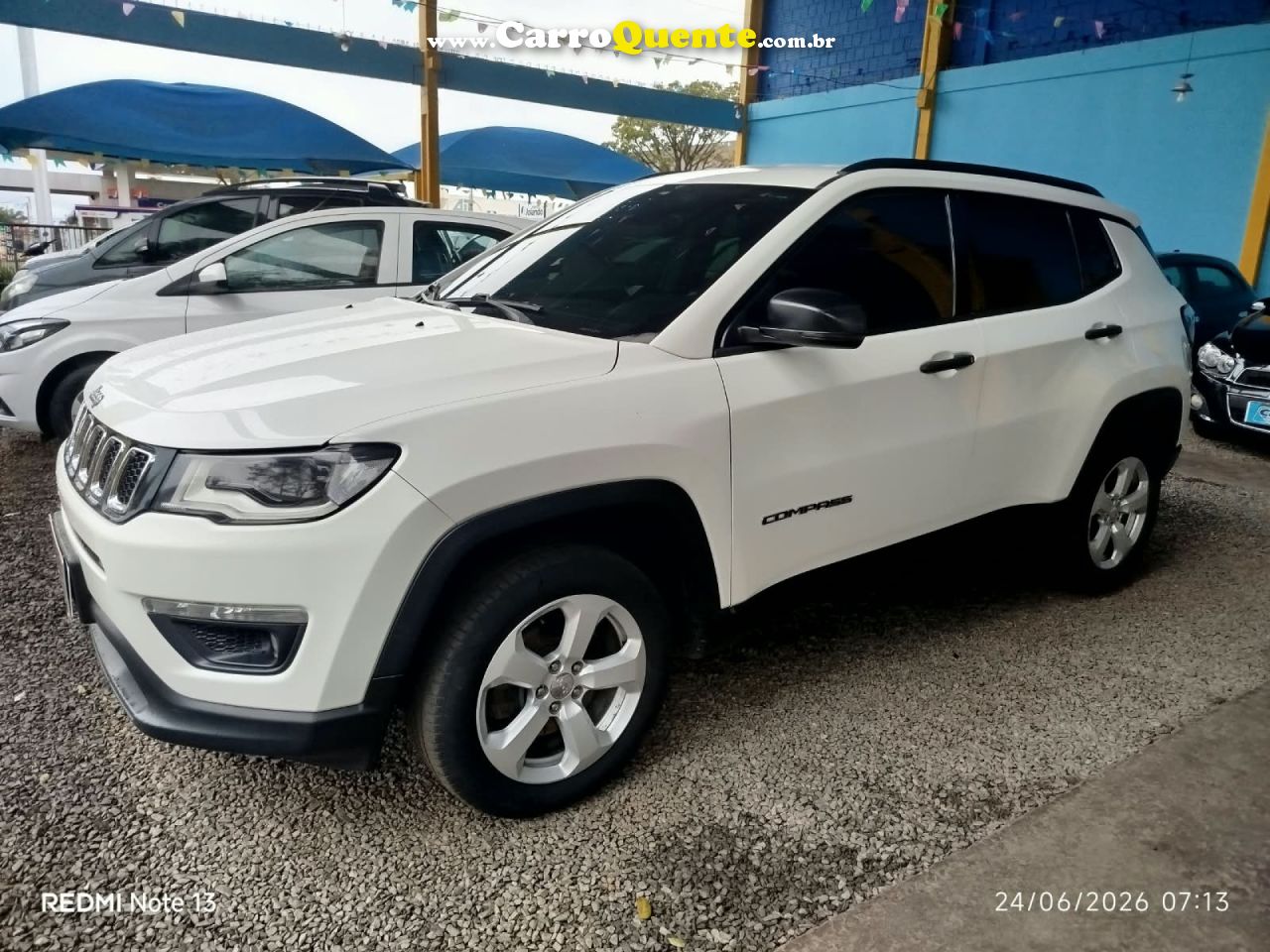 JEEP   COMPASS SPORT 2.0 4X4 FLEX 16V AUT.   BRANCO 2018 2.0 FLEX - Loja
