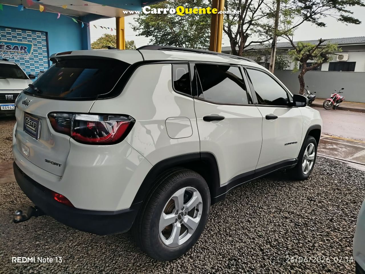 JEEP   COMPASS SPORT 2.0 4X4 FLEX 16V AUT.   BRANCO 2018 2.0 FLEX - Loja