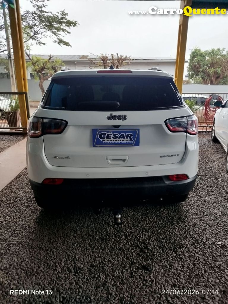 JEEP   COMPASS SPORT 2.0 4X4 FLEX 16V AUT.   BRANCO 2018 2.0 FLEX - Loja