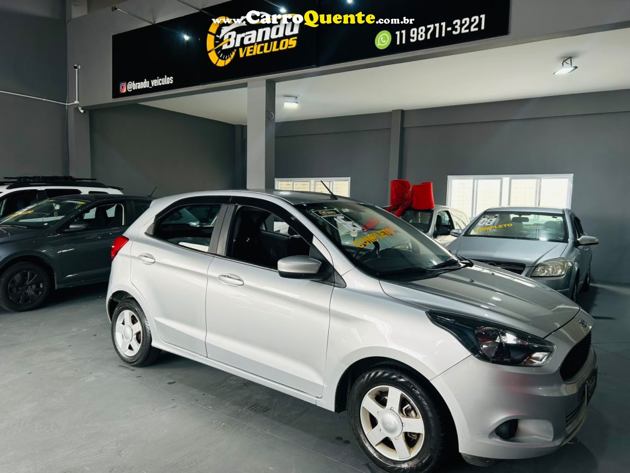FORD   KA 1.0 SESE PLUS TIVCT FLEX 5P   PRATA 2016 1.0 FLEX - Loja