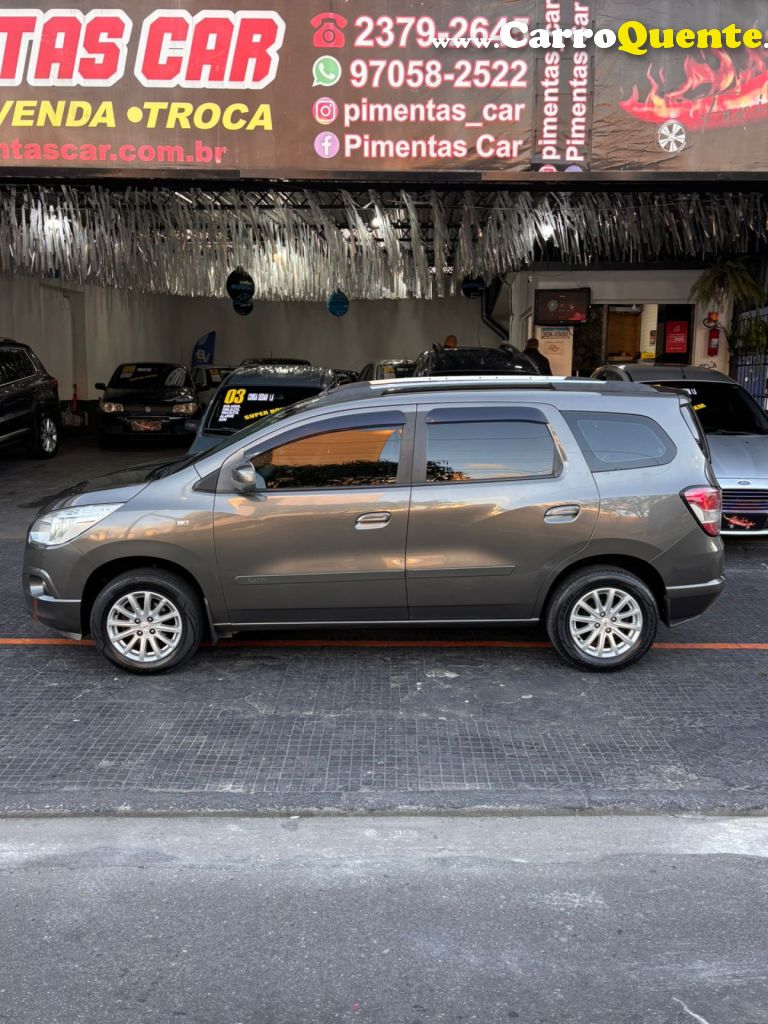 CHEVROLET   SPIN LT 1.8 8V ECONO.FLEX 5P AUT.   CINZA 2014 1.8 FLEX - Loja