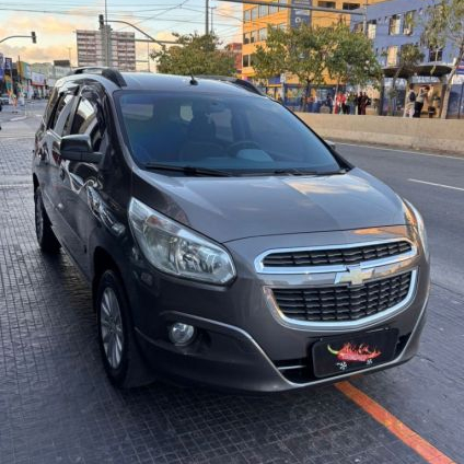 CHEVROLET   SPIN LT 1.8 8V ECONO.FLEX 5P AUT.   CINZA 2014 1.8 FLEX