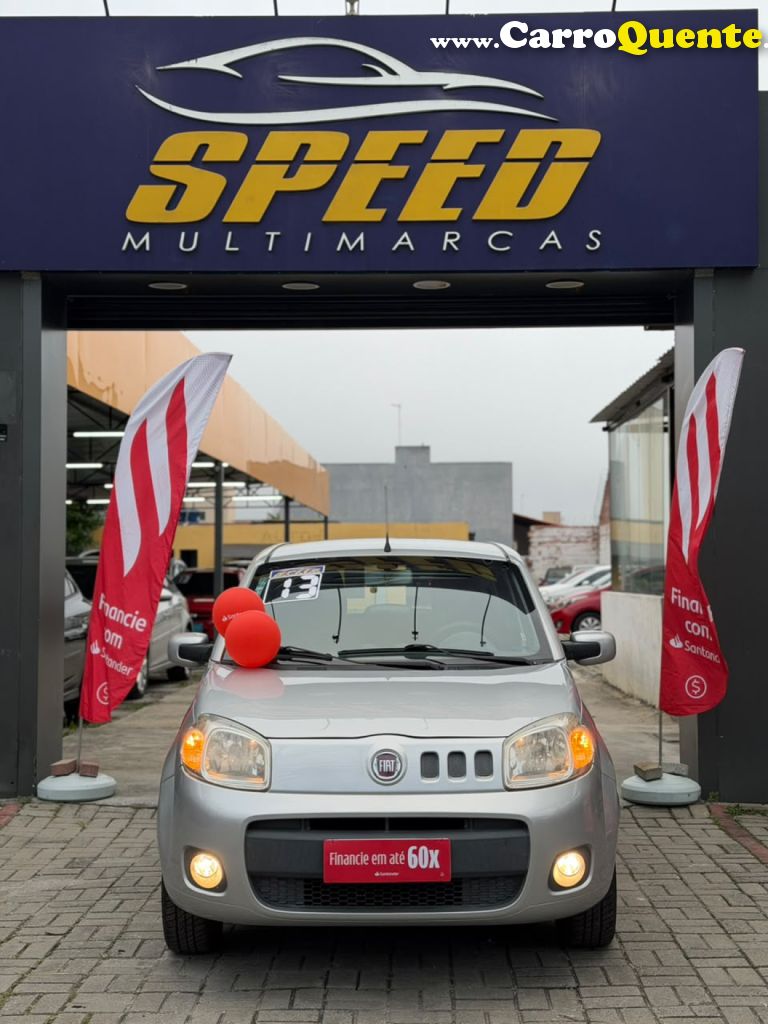 FIAT   UNO VIVACE ITALIA 1.0 EVO F. FLEX 8V 5P   PRATA 2013 1.0 FLEX - Loja