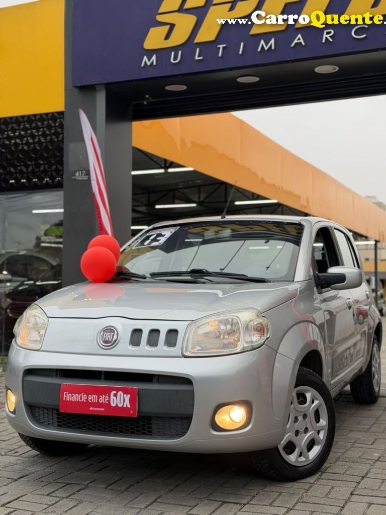 FIAT   UNO VIVACE ITALIA 1.0 EVO F. FLEX 8V 5P   PRATA 2013 1.0 FLEX - Loja