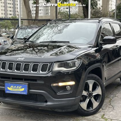 JEEP   COMPASS LONGITUDE 2.0 4X2 FLEX 16V AUT.   PRETO 2018 2.0 16V FLEX