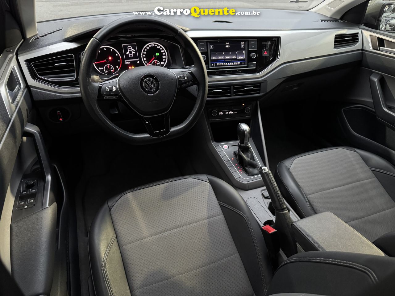VOLKSWAGEN   VIRTUS HIGHLINE 200 TSI 1.0 FLEX 12V AUT   CINZA 2019 1.0 T FLEX - Loja
