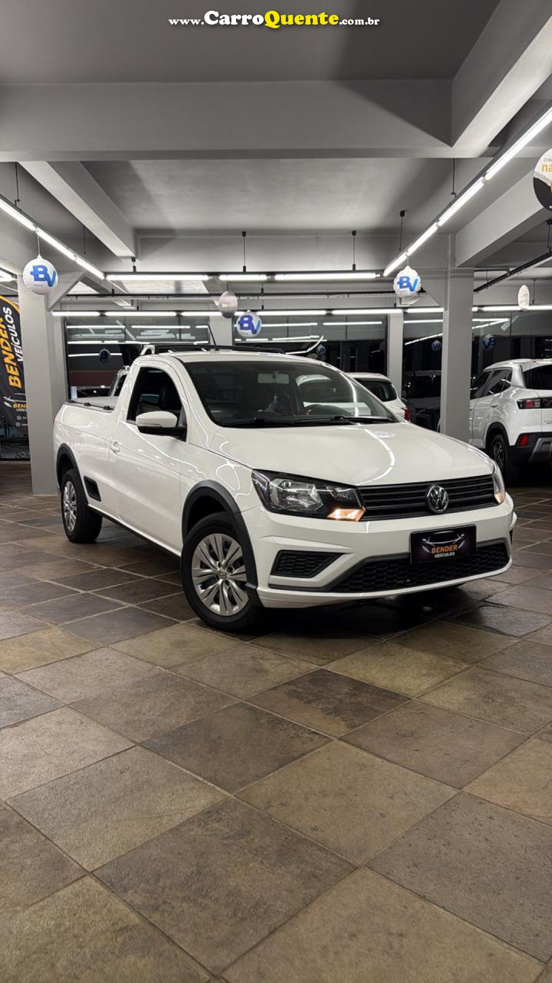 VOLKSWAGEN   SAVEIRO TRENDLINE 1.6 T.FLEX 8V   BRANCO 2020 1.6 GASOLINA - Loja