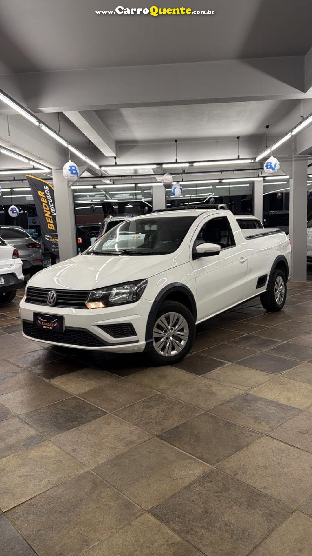 VOLKSWAGEN   SAVEIRO TRENDLINE 1.6 T.FLEX 8V   BRANCO 2020 1.6 GASOLINA - Loja