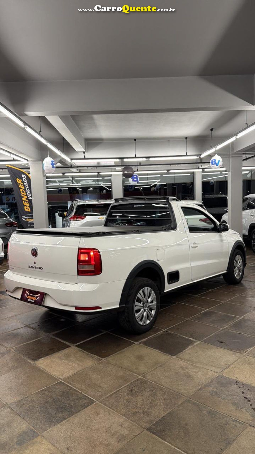 VOLKSWAGEN   SAVEIRO TRENDLINE 1.6 T.FLEX 8V   BRANCO 2020 1.6 GASOLINA - Loja