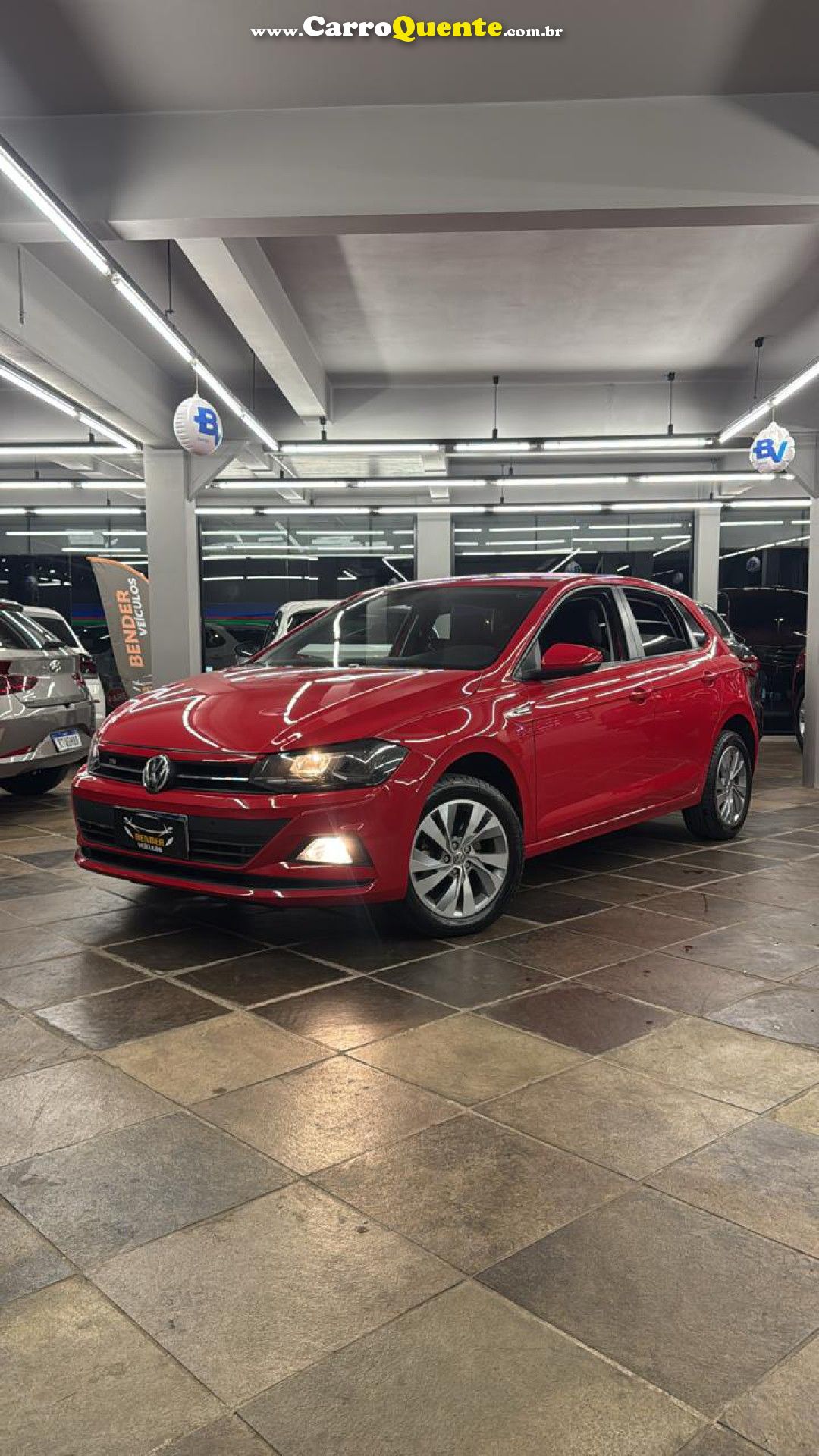 VOLKSWAGEN   POLO COMFORT. 200 TSI 1.0 FLEX 12V AUT.   VERMELHO 2019 1.0 FLEX - Loja