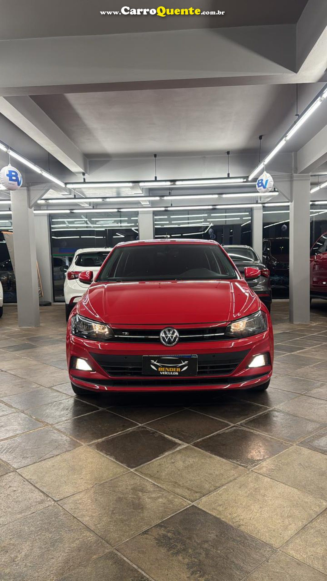 VOLKSWAGEN   POLO COMFORT. 200 TSI 1.0 FLEX 12V AUT.   VERMELHO 2019 1.0 FLEX - Loja