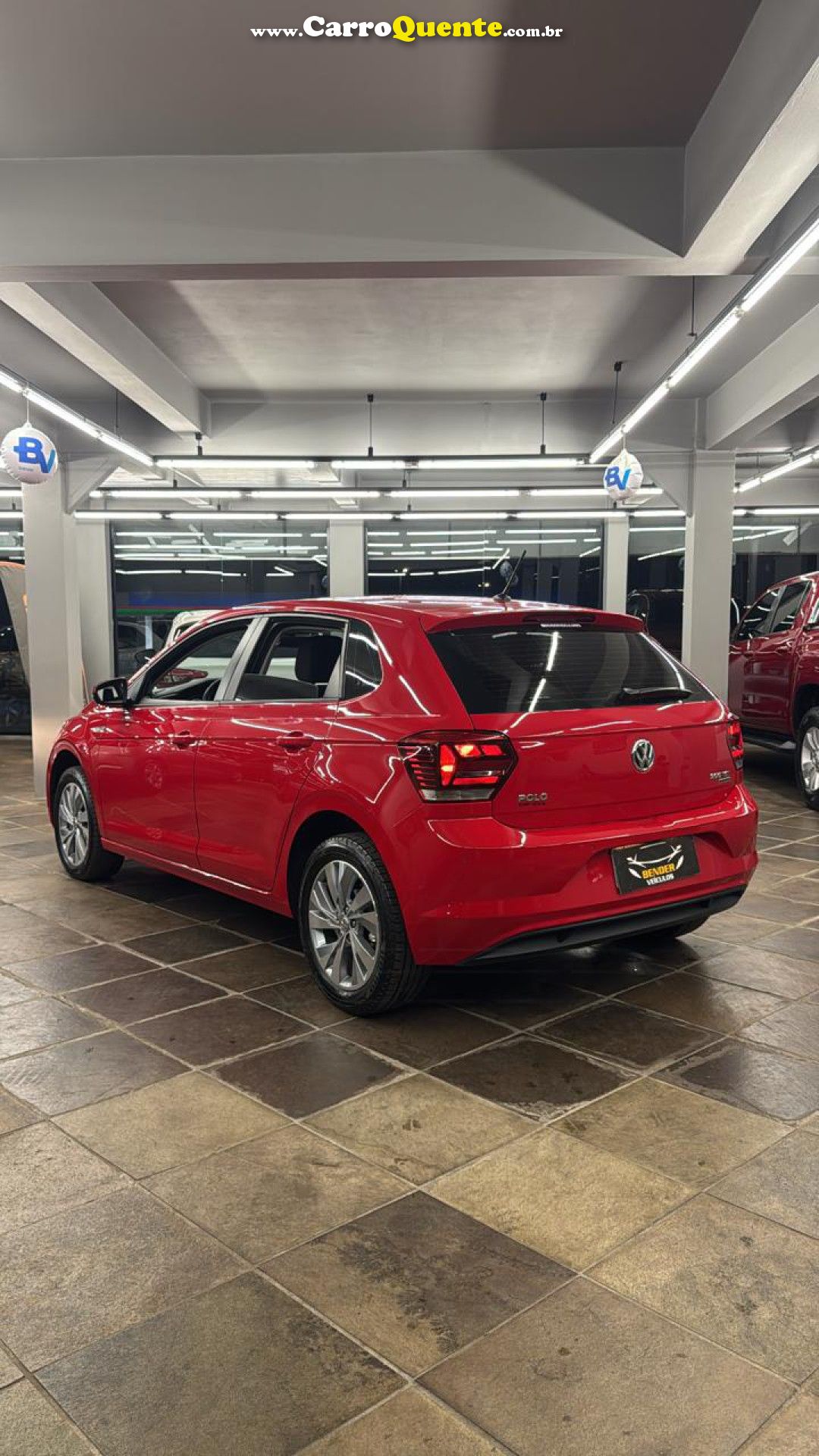 VOLKSWAGEN   POLO COMFORT. 200 TSI 1.0 FLEX 12V AUT.   VERMELHO 2019 1.0 FLEX - Loja