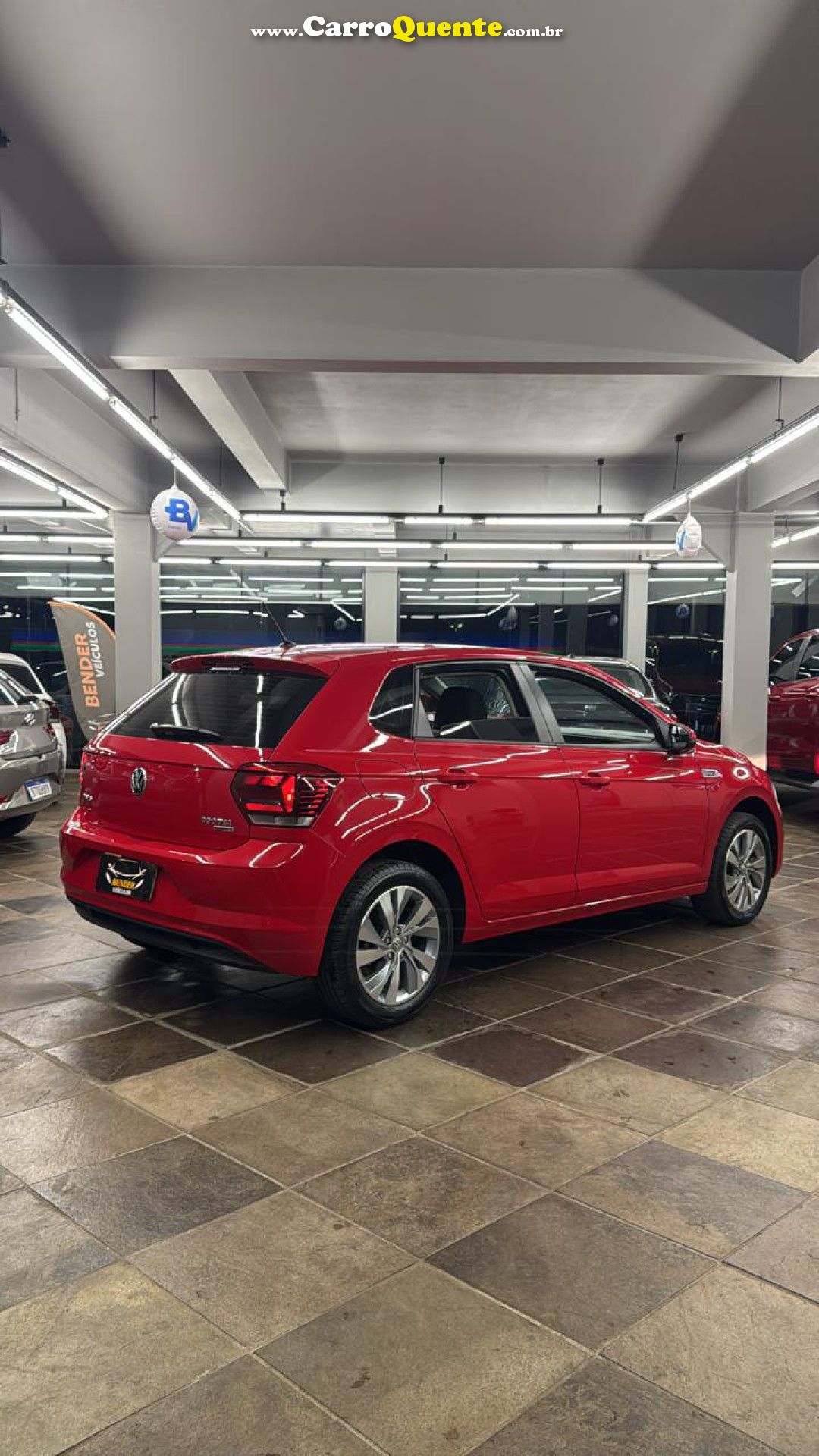 VOLKSWAGEN   POLO COMFORT. 200 TSI 1.0 FLEX 12V AUT.   VERMELHO 2019 1.0 FLEX - Loja