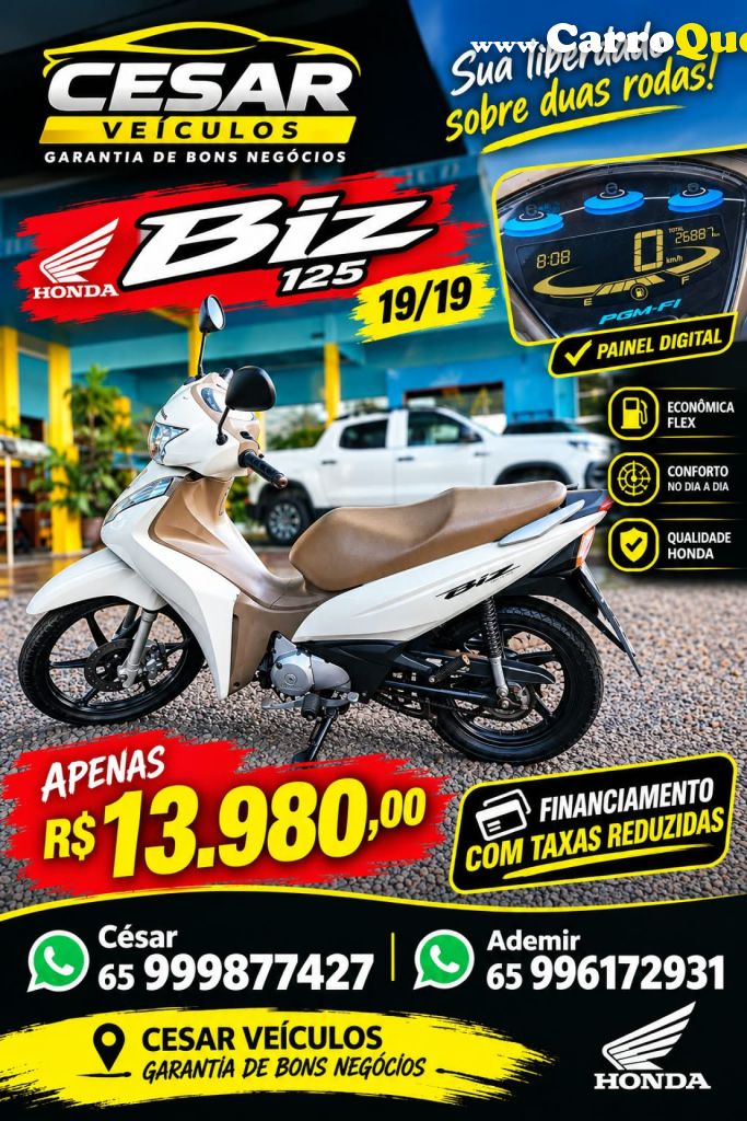 HONDA   BIZ 125125I FLEX   BRANCO 2019 125 FLEX - Loja