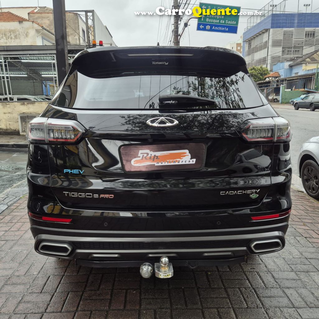 CHERY   TIGGO 8 PRO 1.5 TURBO (HÍBRIDO)    PRETO 2023 1.5 GASOLINA E ELÉTRICO - Loja