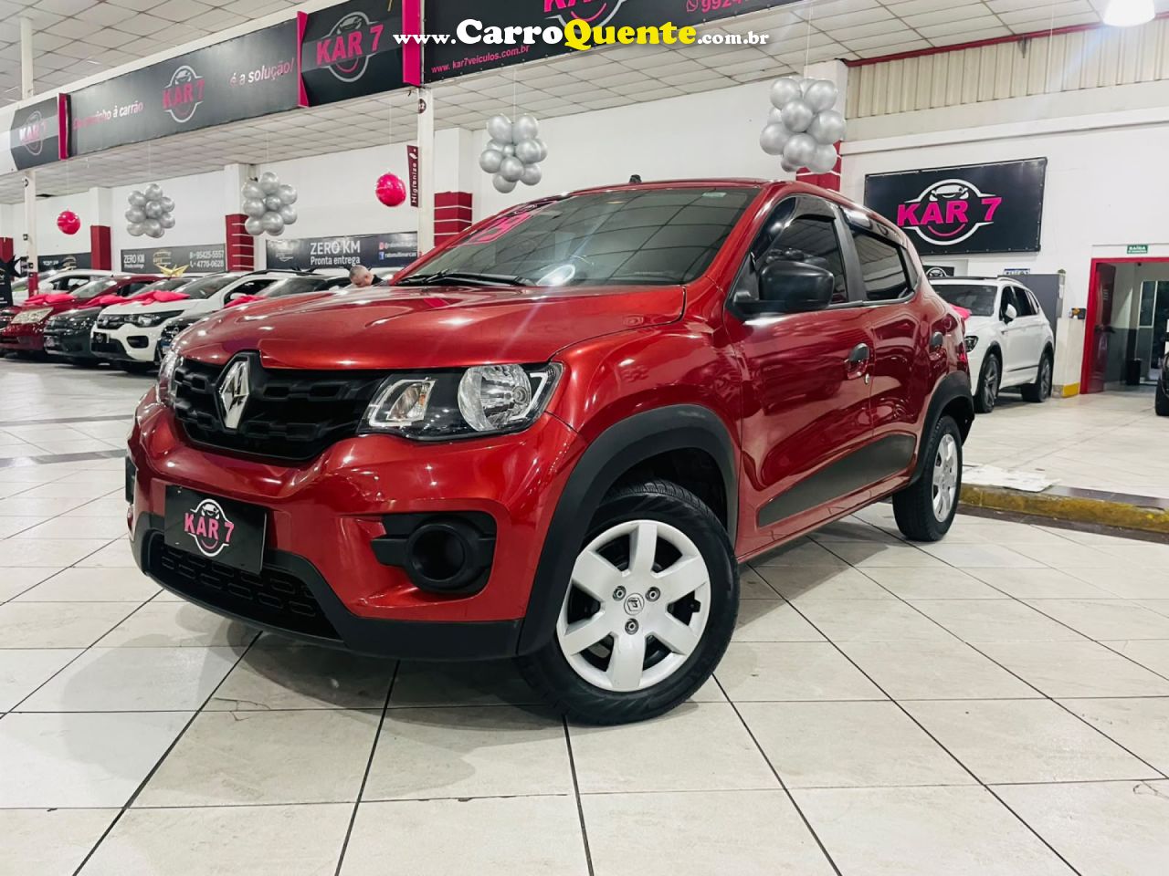RENAULT   KWID ZEN 1.0 FLEX 12V 5P MEC.   VERMELHO 2019 1.0 FLEX - Loja