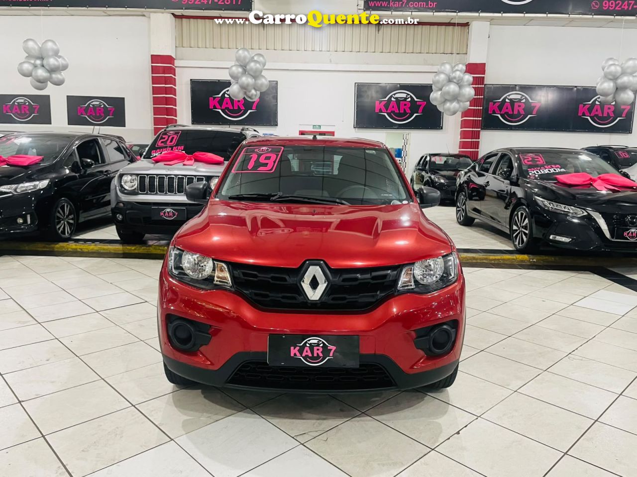 RENAULT   KWID ZEN 1.0 FLEX 12V 5P MEC.   VERMELHO 2019 1.0 FLEX - Loja
