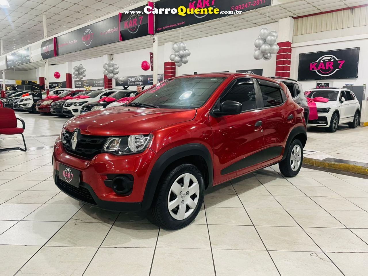 RENAULT   KWID ZEN 1.0 FLEX 12V 5P MEC.   VERMELHO 2019 1.0 FLEX - Loja