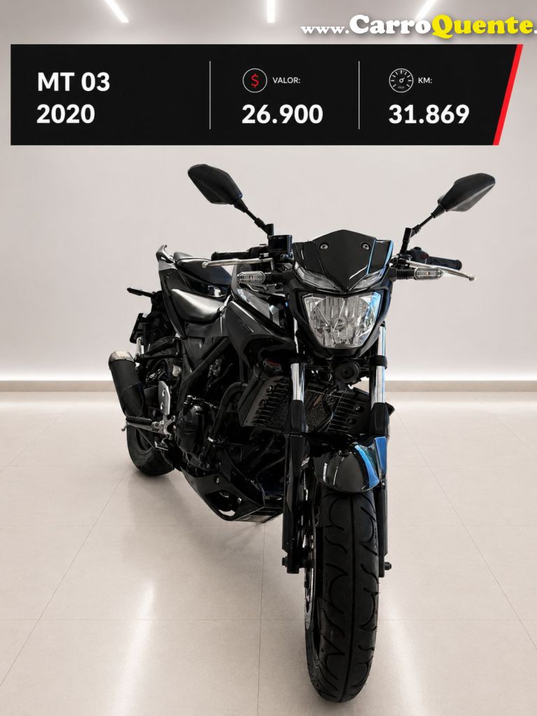 YAMAHA    MT 03 ABS    PRETO 2020 1.0 GASOLINA - Loja