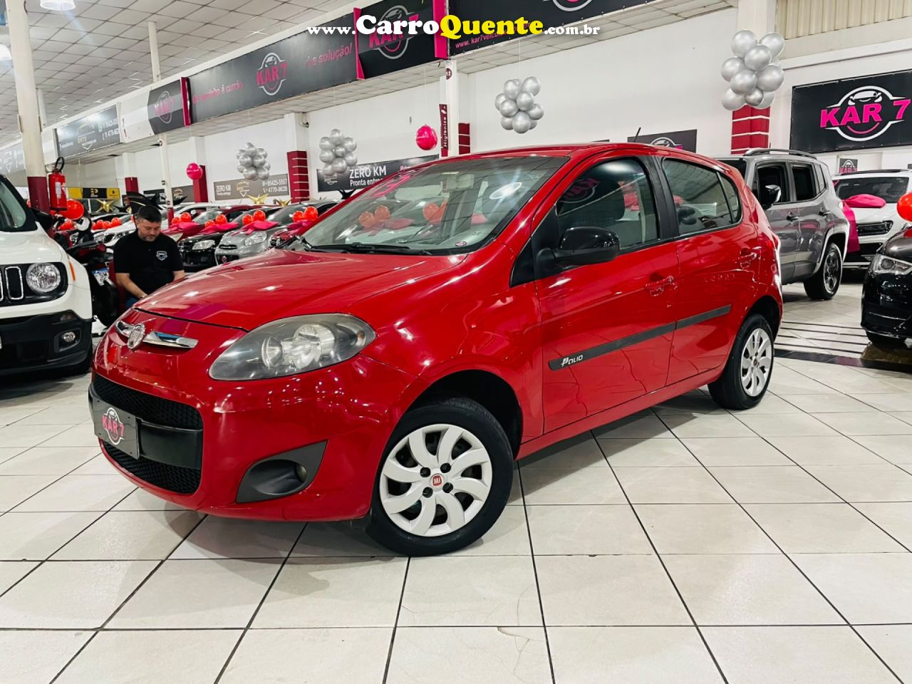 FIAT   PALIO ATTRACTIVE 1.0 EVO FIRE FLEX 8V 5P   VERMELHO 2013 1.0 FLEX - Loja