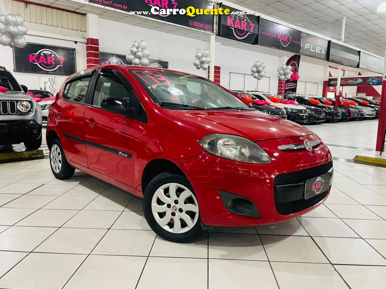 FIAT   PALIO ATTRACTIVE 1.0 EVO FIRE FLEX 8V 5P   VERMELHO 2013 1.0 FLEX - Loja