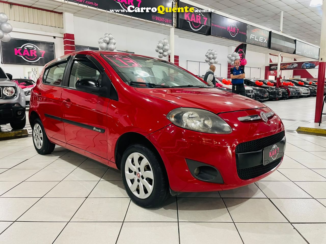 FIAT   PALIO ATTRACTIVE 1.0 EVO FIRE FLEX 8V 5P   VERMELHO 2013 1.0 FLEX - Loja