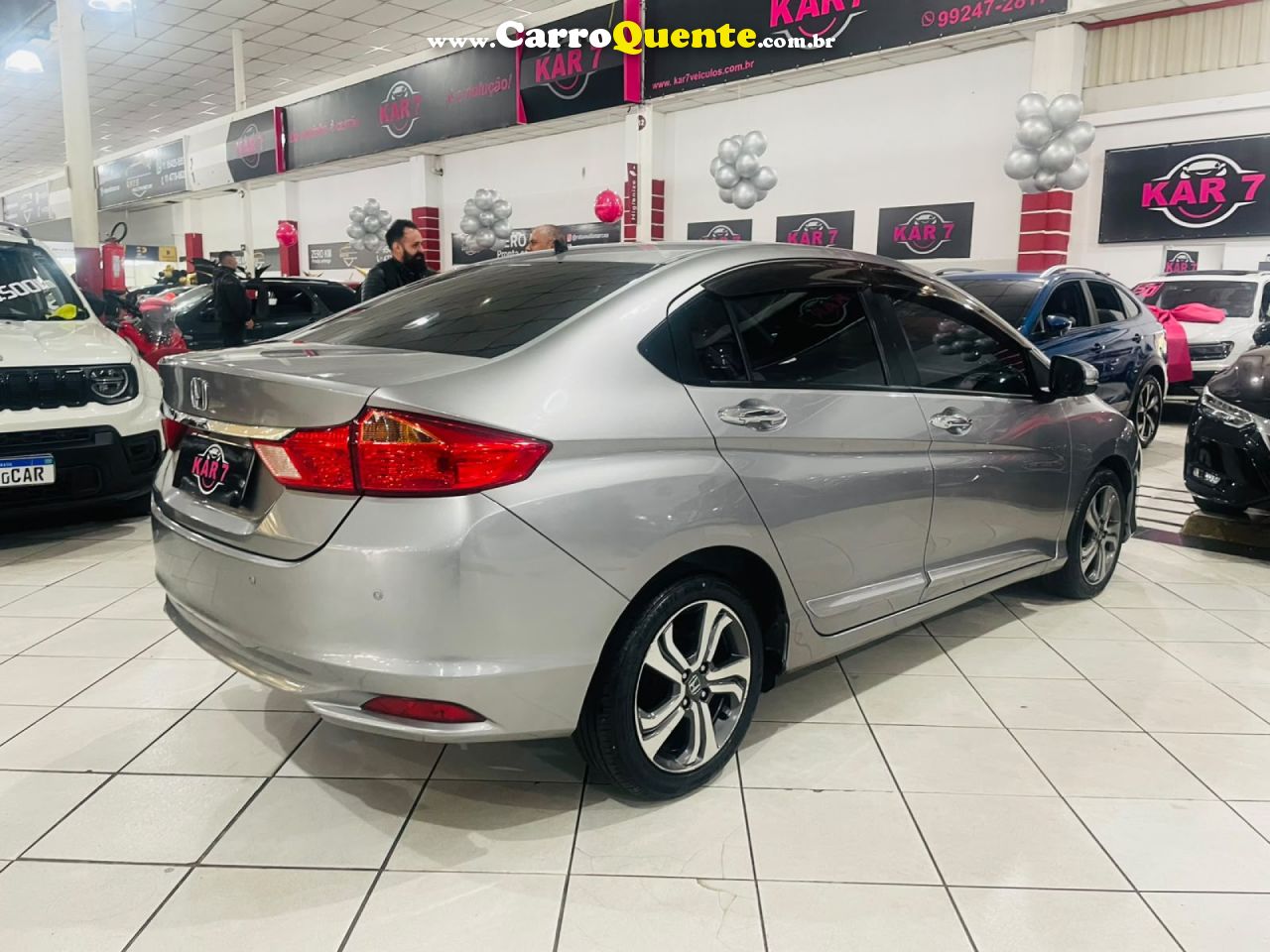 HONDA   CITY SEDAN EX 1.5 FLEX 16V 4P AUT.   CINZA 2015 1.5 FLEX - Loja