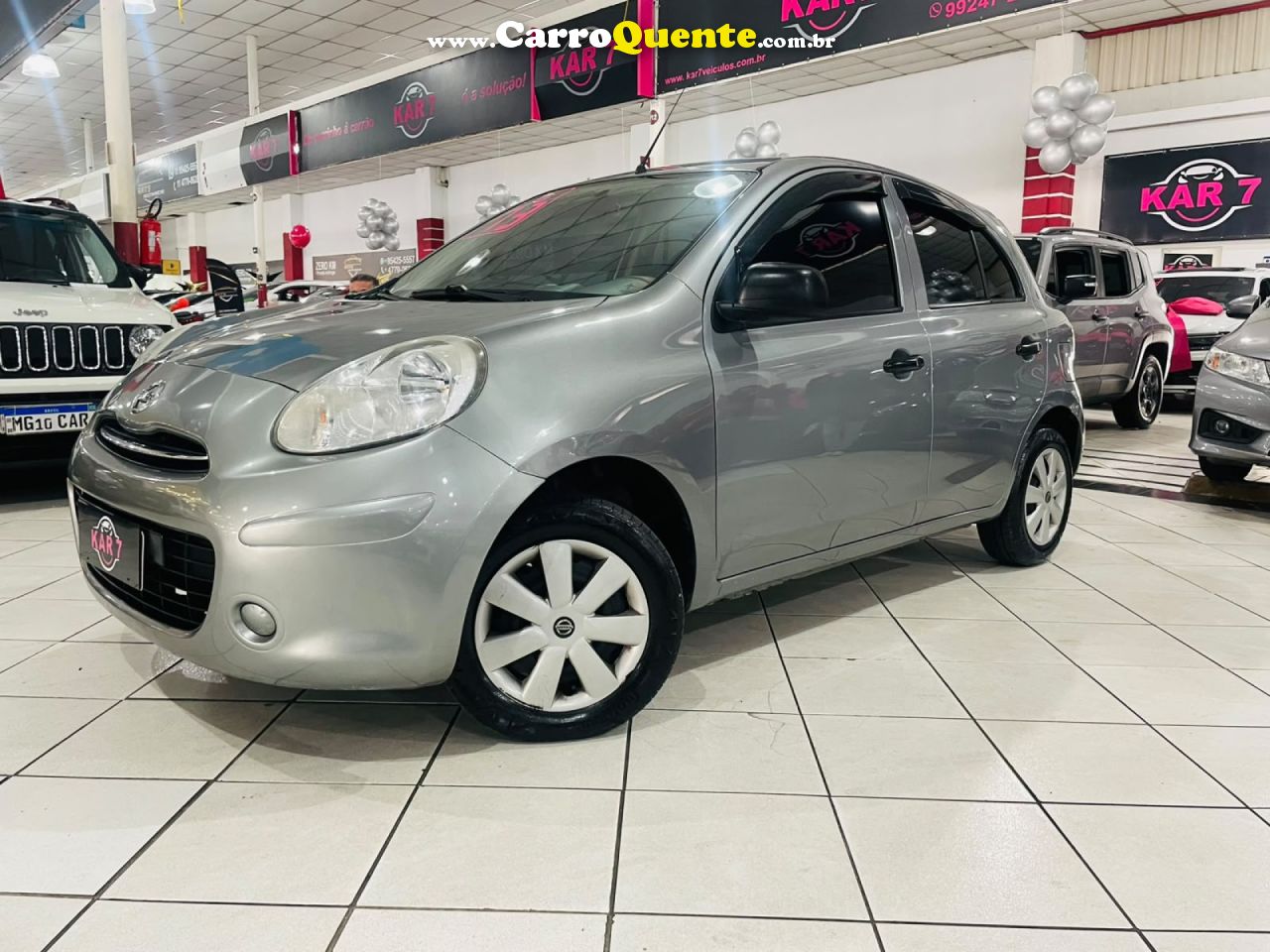 NISSAN   MARCH 1.0 16V FLEX FUEL 5P   CINZA 2013 1.0 FLEX - Loja
