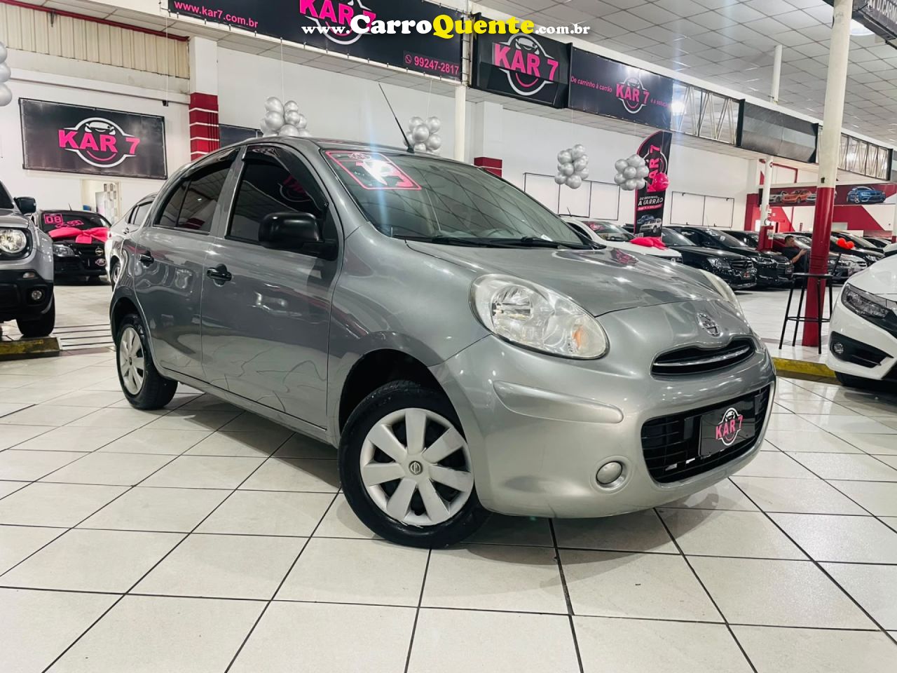 NISSAN   MARCH 1.0 16V FLEX FUEL 5P   CINZA 2013 1.0 FLEX - Loja