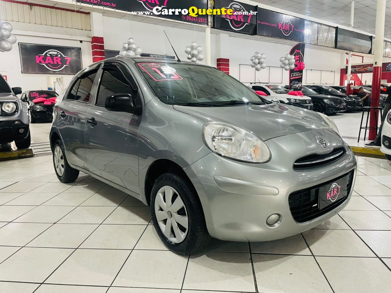NISSAN   MARCH 1.0 16V FLEX FUEL 5P   CINZA 2013 1.0 FLEX - Loja
