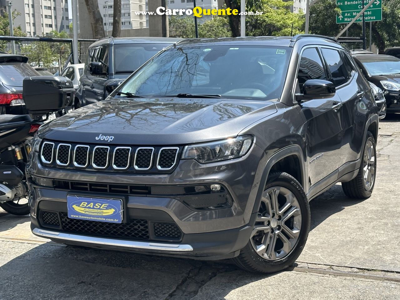 JEEP   COMPASS LONG. T270 1.3 TB 4X2 FLEX AUT.   CINZA 2023 1.3 FLEX - Loja