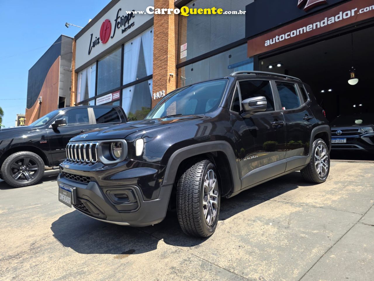 JEEP   RENEGADE LONG. T270 1.3 TB 4X2 FLEX AUT.   PRETO 2023 1.3 FLEX - Loja