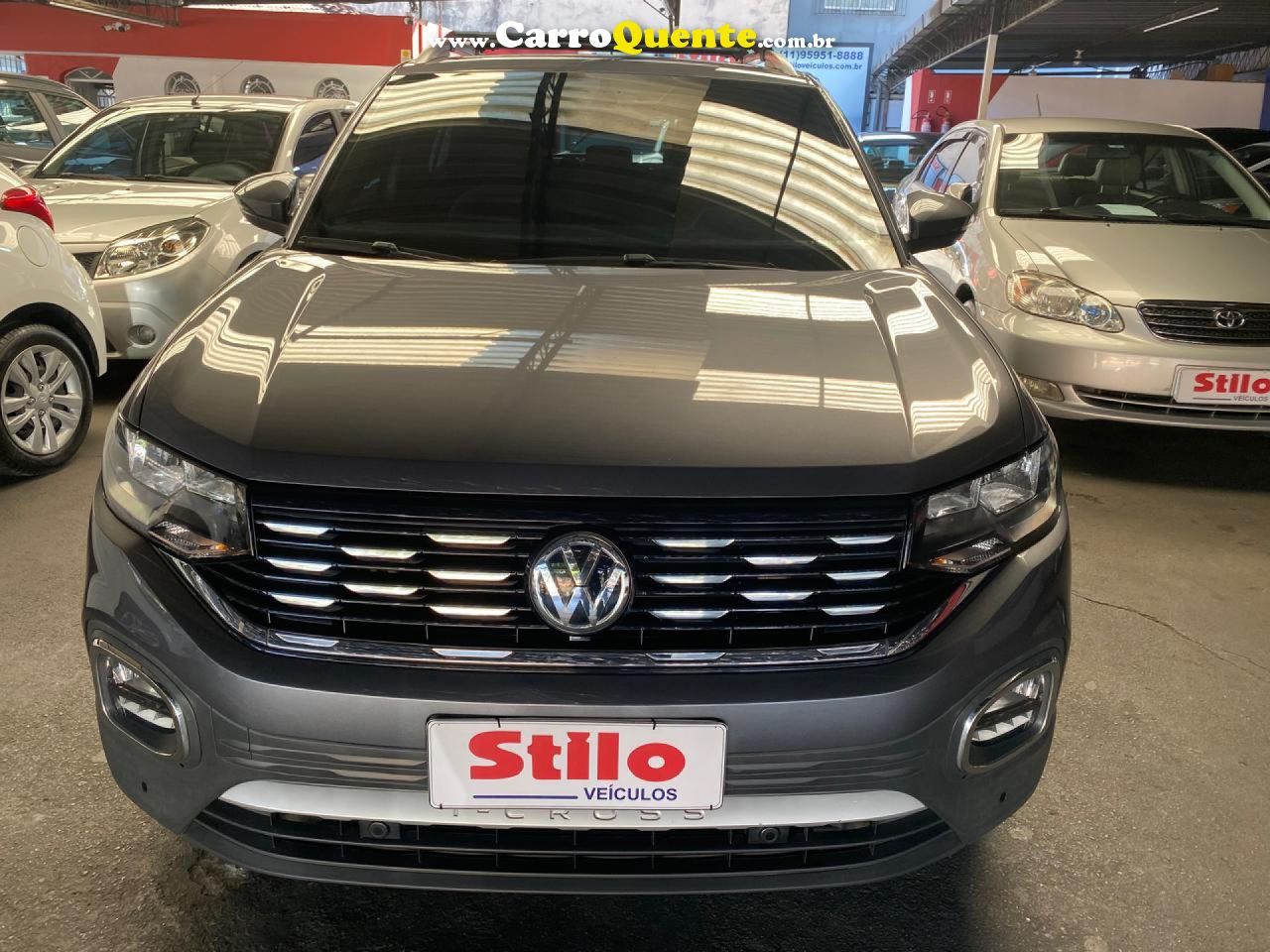 VOLKSWAGEN   T-CROSS HIGHLINE 1.4 TSI FLEX 16V 5P AUT   CINZA 2021 1.4 FLEX - Loja
