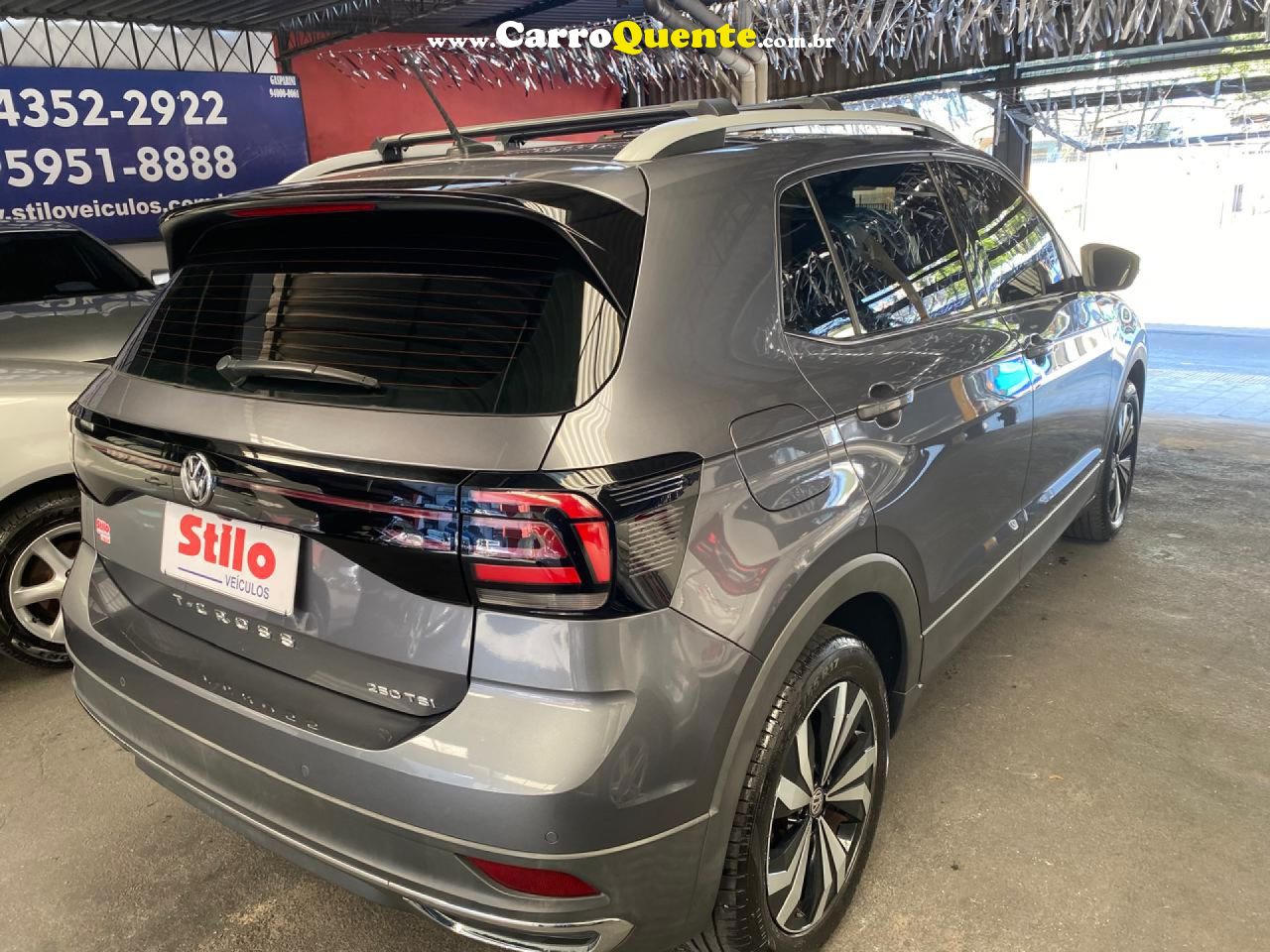 VOLKSWAGEN   T-CROSS HIGHLINE 1.4 TSI FLEX 16V 5P AUT   CINZA 2021 1.4 FLEX - Loja