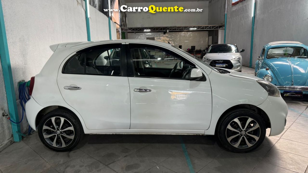 NISSAN   MARCH SL 1.6 16V FLEX FUEL 5P   BRANCO 2015 1.6 FLEX - Loja