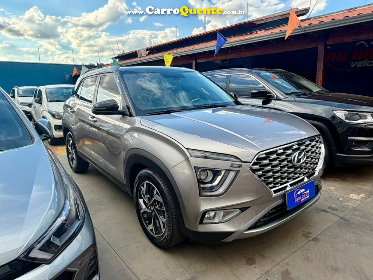 HYUNDAI   CRETA PLATINUM 1.0 TB 12V FLEX AUT.   PRATA 2022 1.0 FLEX - Loja