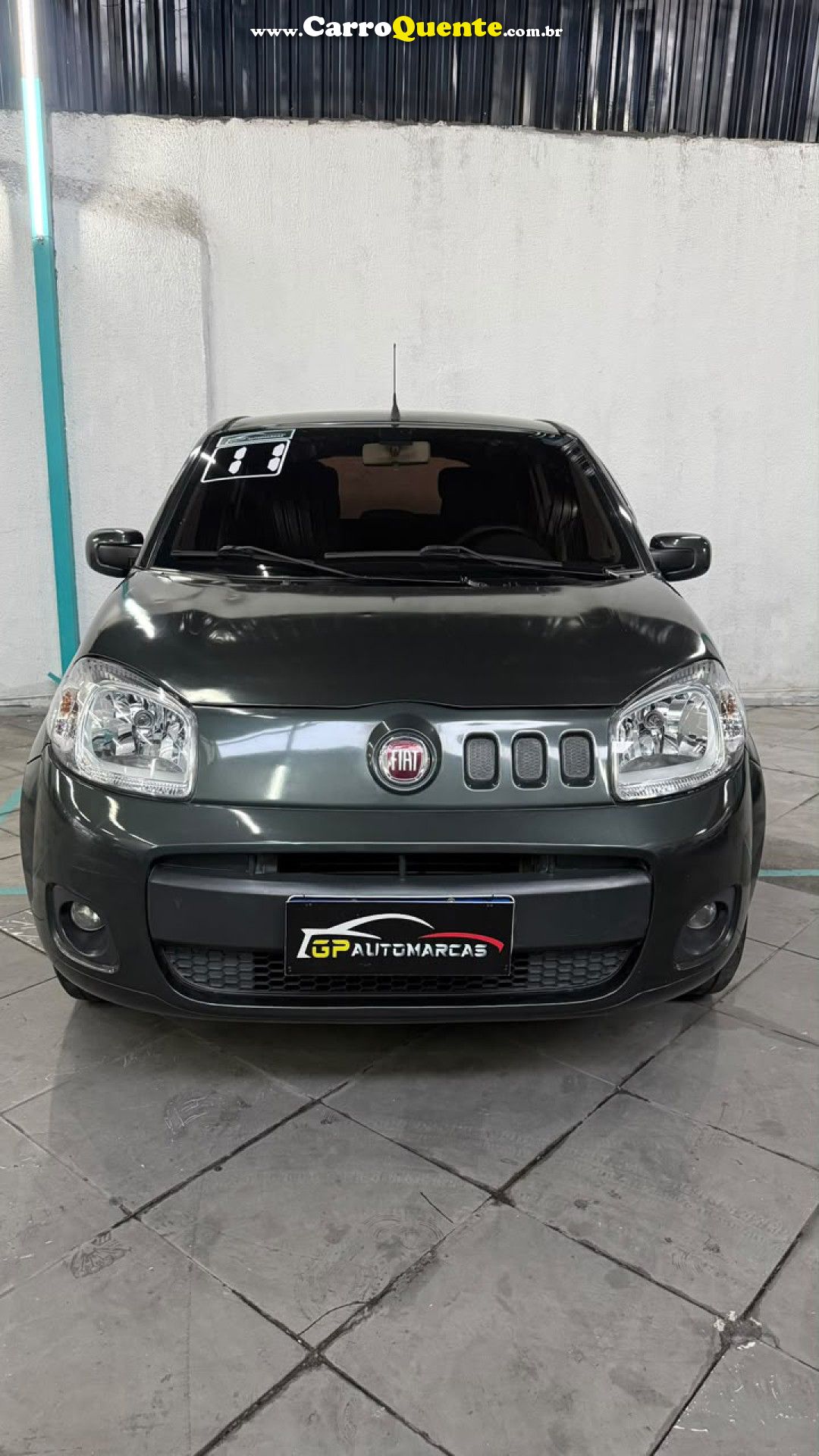 FIAT   UNO VIVACE CELEB. 1.0 EVO F.FLEX 8V 5P   CINZA 2011 1.0 GASOLINA - Loja