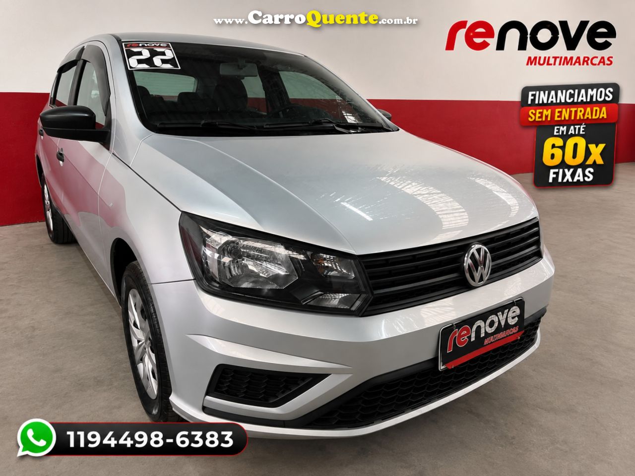 VOLKSWAGEN   GOL 1.0 FLEX 12V 5P   PRETO 2022 1.0 FLEX - Loja