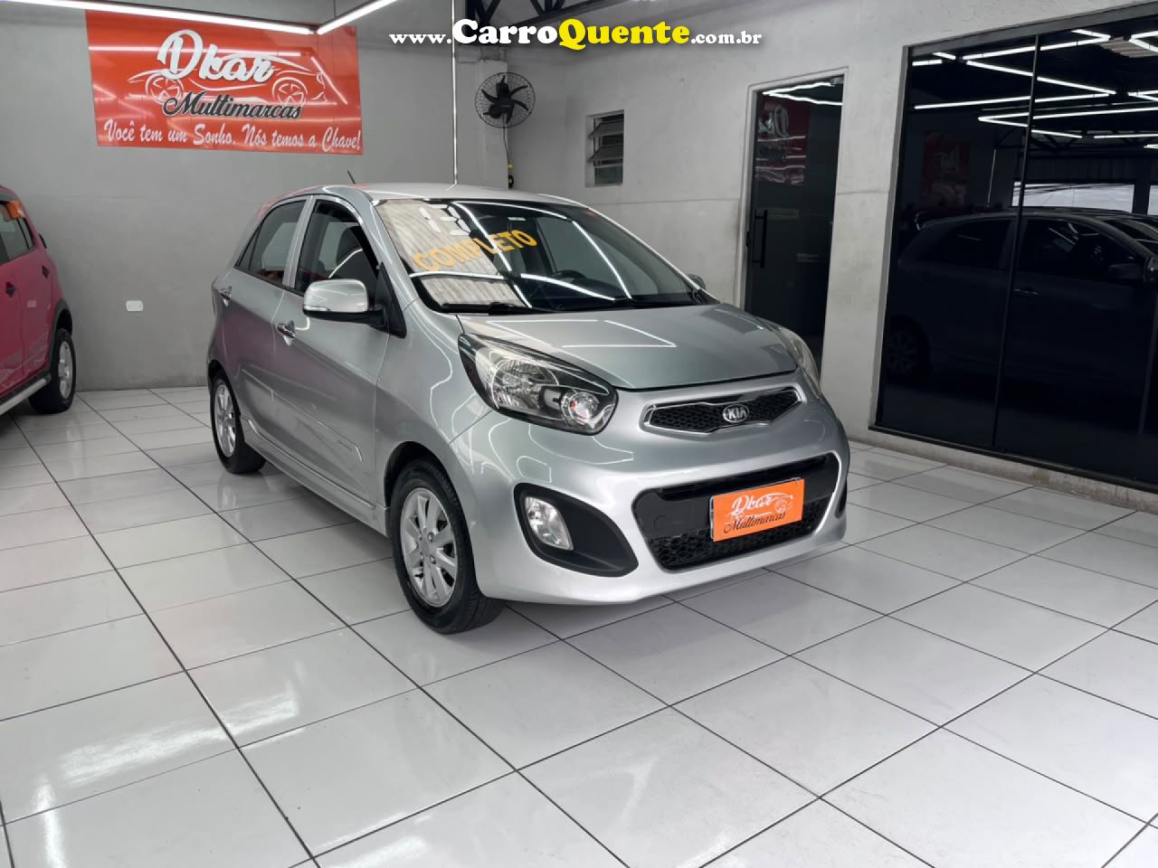 KIA   KIA PICANTO EX41.0MTFF   PRATA 2013 1.0 FLEX - Loja