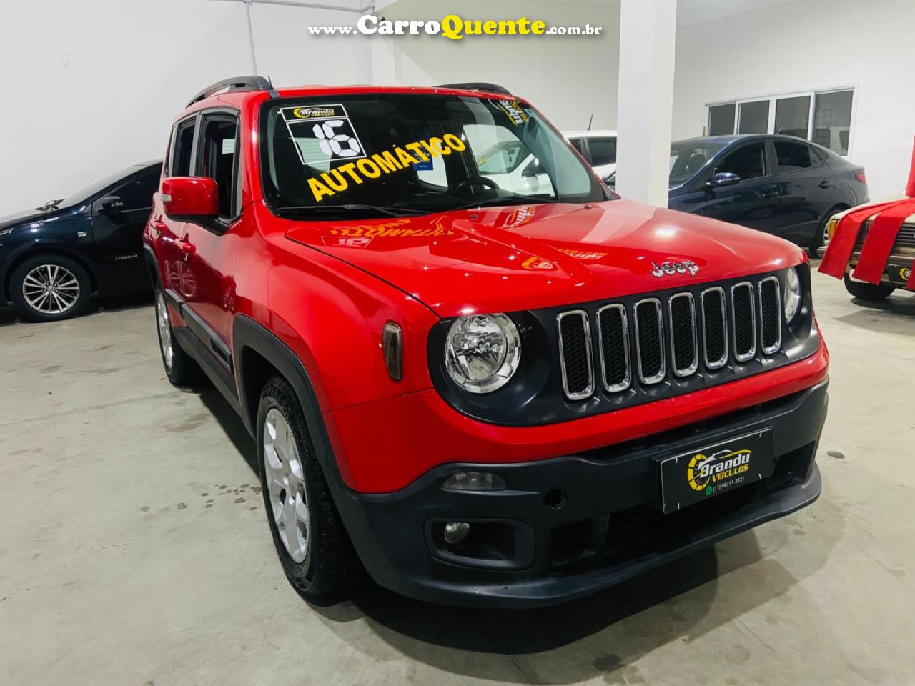 JEEP   RENEGADE LONGITUDE 1.8 4X2 FLEX 16V AUT.   BRANCO 2016 1.8 FLEX - Loja