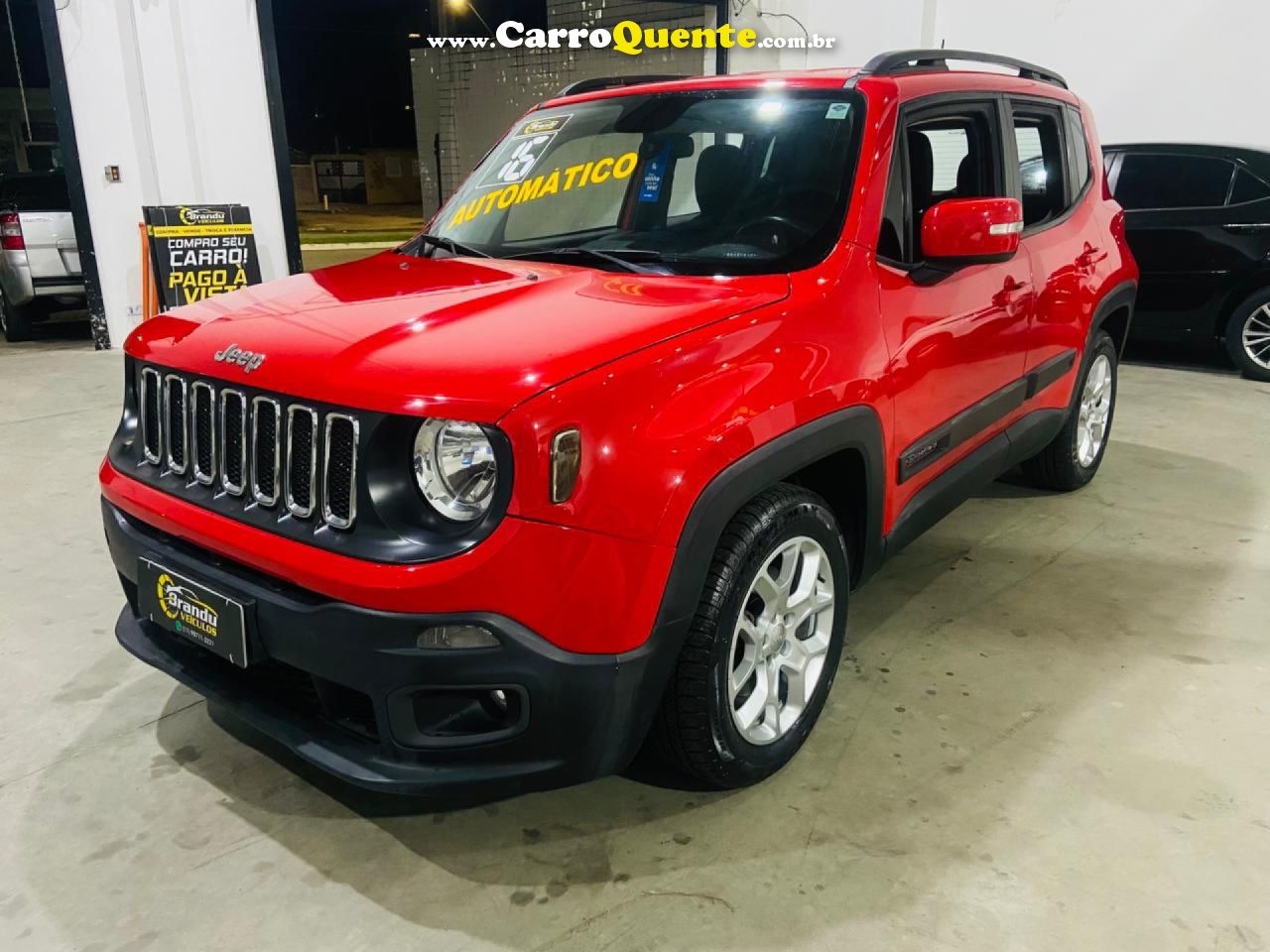 JEEP   RENEGADE LONGITUDE 1.8 4X2 FLEX 16V AUT.   BRANCO 2016 1.8 FLEX - Loja