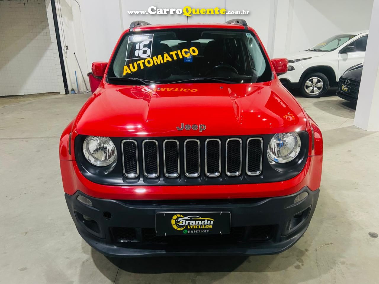 JEEP   RENEGADE LONGITUDE 1.8 4X2 FLEX 16V AUT.   BRANCO 2016 1.8 FLEX - Loja
