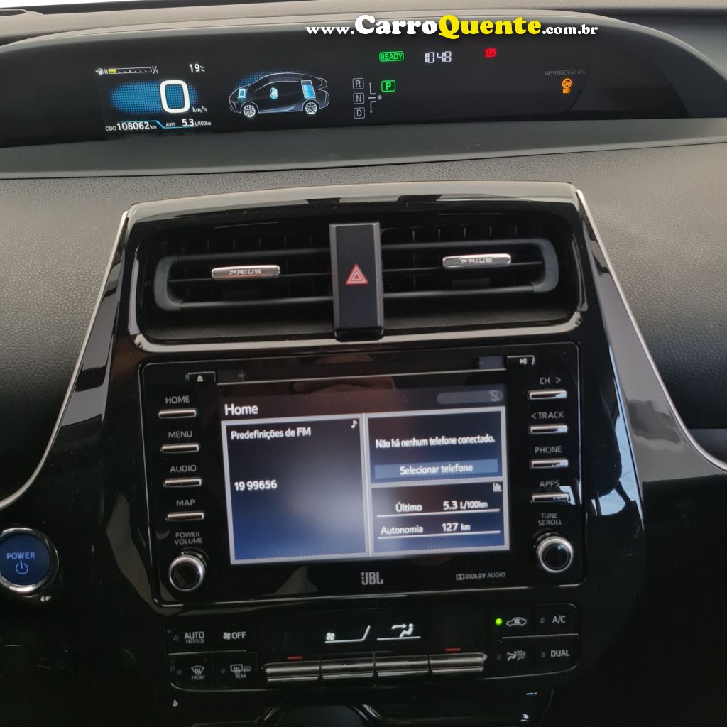 TOYOTA   PRIUS 1.8 16V 5P AUT. (HÍBRIDO)   VERMELHO 2019 1.8 GASOLINA E ELÉTRICO - Loja