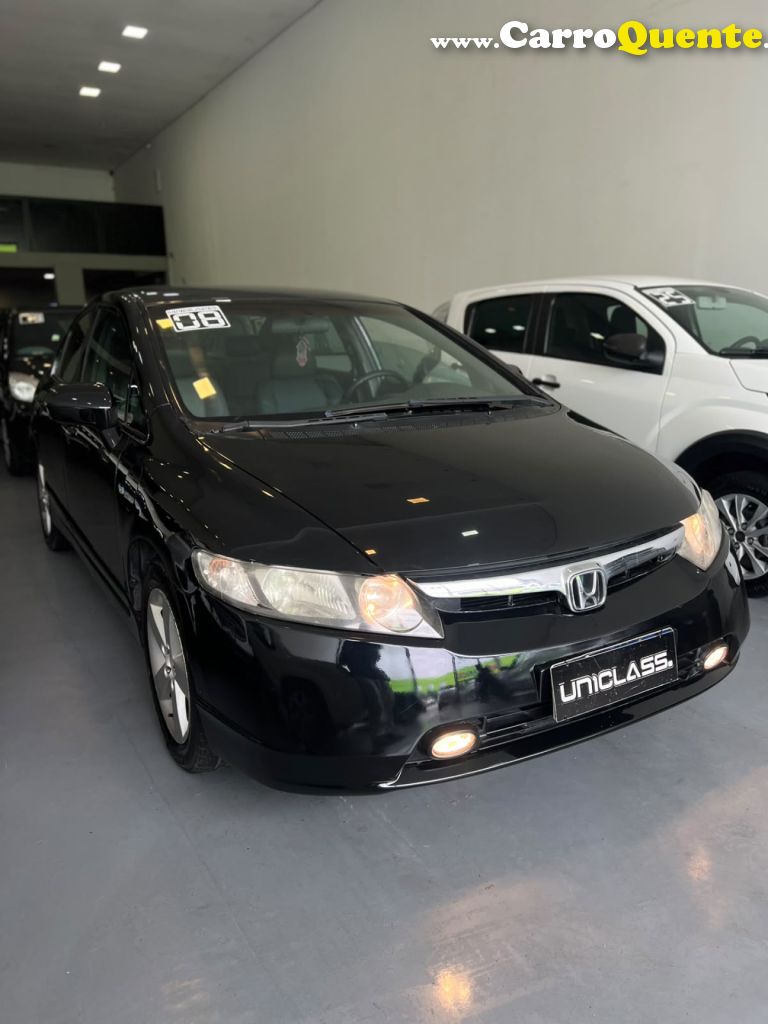 HONDA   CIVIC SEDAN LXS 1.81.8 FLEX 16V AUT. 4P   PRETO 2008 1.8 FLEX - Loja