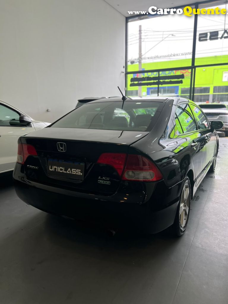 HONDA   CIVIC SEDAN LXS 1.81.8 FLEX 16V AUT. 4P   PRETO 2008 1.8 FLEX - Loja