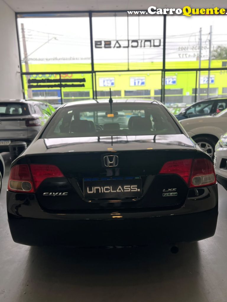 HONDA   CIVIC SEDAN LXS 1.81.8 FLEX 16V AUT. 4P   PRETO 2008 1.8 FLEX - Loja