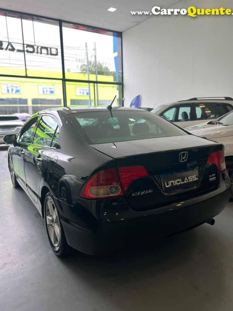 HONDA   CIVIC SEDAN LXS 1.81.8 FLEX 16V AUT. 4P   PRETO 2008 1.8 FLEX - Loja