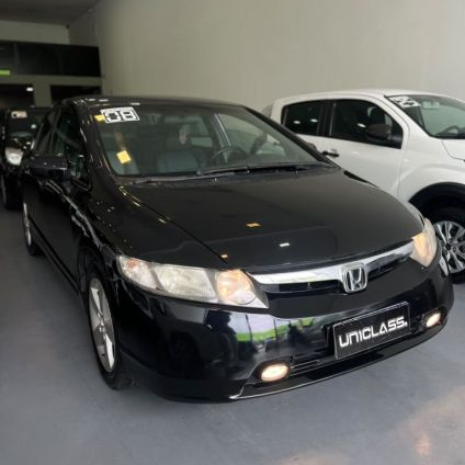 HONDA   CIVIC SEDAN LXS 1.81.8 FLEX 16V AUT. 4P   PRETO 2008 1.8 FLEX