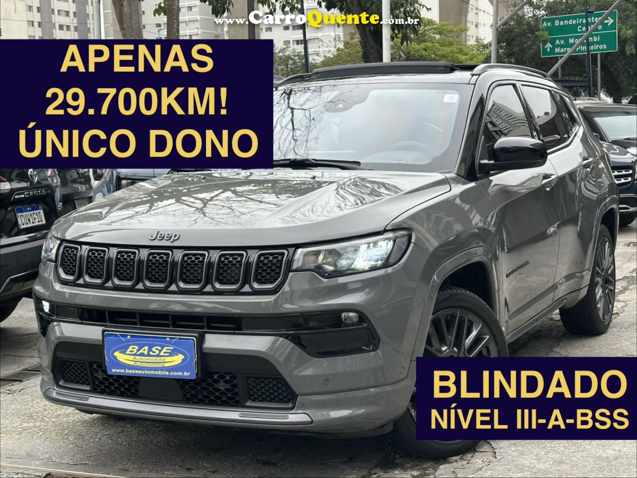 JEEP   COMPASS S T270 1.3 TB 4X2 FLEX AUT.   CINZA 2023 1.3 T FLEX - Loja